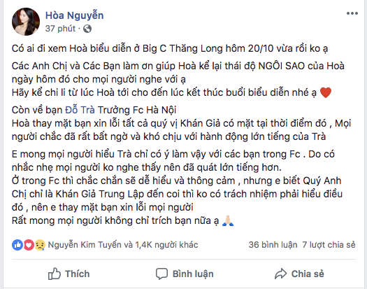 Trưởng FC Hòa Minzy nói gì sau khi quát nạt fan và để thần tượng xin lỗi thay? ảnh 3