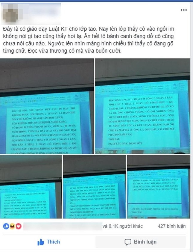Nữ giảng viên lên lớp im lặng không nói một lời, khi "tự thú" lý do thì ai cũng bất ngờ... ảnh 1