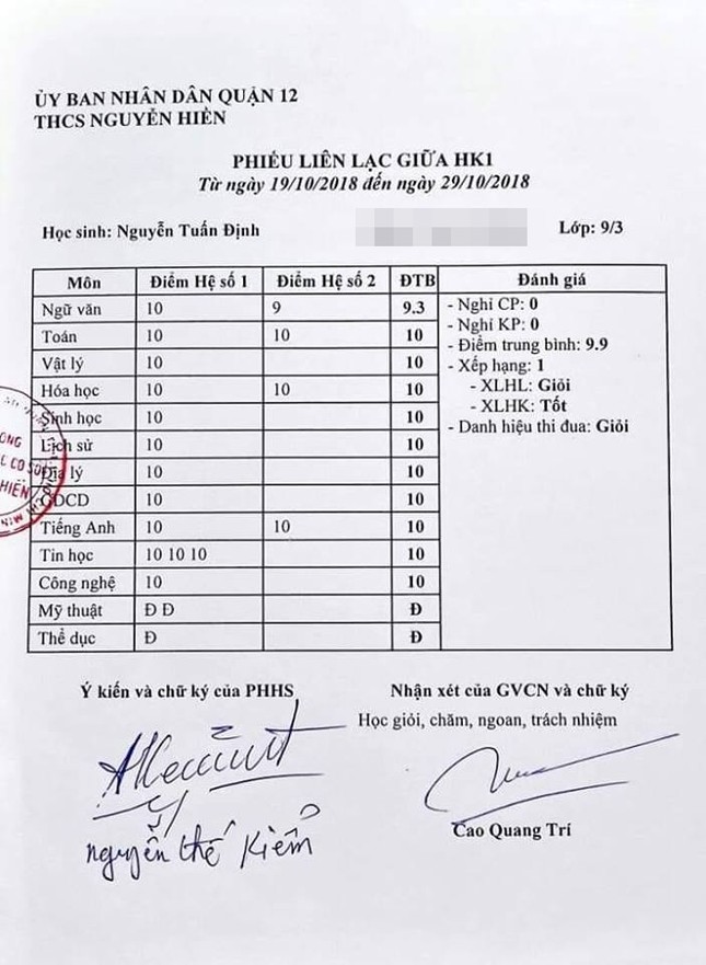 Bảng điểm toàn 10 của "con nhà người ta", phụ huynh nhắc tên con ở bình luận để "dằn mặt" ảnh 2
