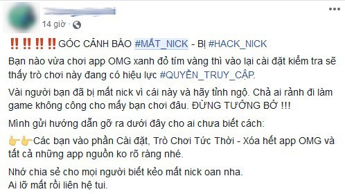 Thực hư việc trò chơi OMG “Cuộc đời bạn màu gì?” lấy cắp tài khoản Facebook ảnh 2