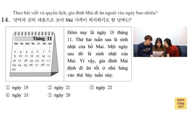 Dân mạng bất ngờ vì độ khó của tiếng Việt trong kì thi Đại học ở Hàn Quốc ảnh 3