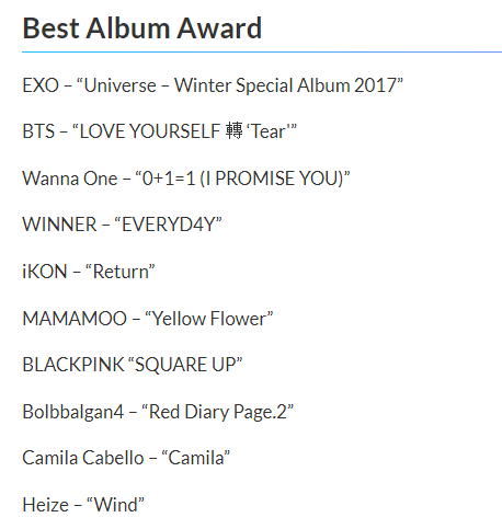 Camila Cabello bất ngờ đối đầu dàn sao K-Pop cho danh hiệu Daesang tại "Melon Music Awards 2018" ảnh 1