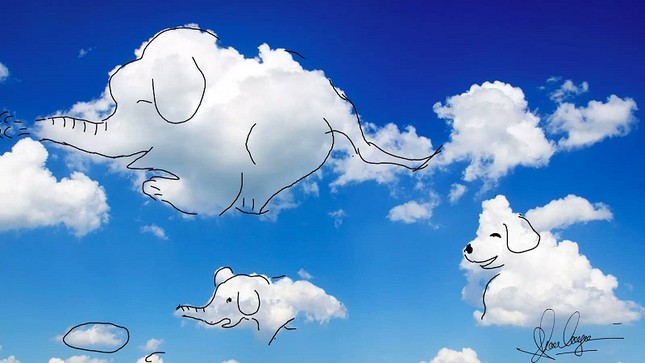 Chàng trai vẽ trên những đám mây khiến dân mạng thích thú: Nhớ tuổi thơ quá! ảnh 6