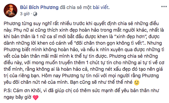 Bích Phương tiết lộ khiếm khuyết trên cơ thể khiến bản thân mặc cảm suốt hơn 20 năm ảnh 2