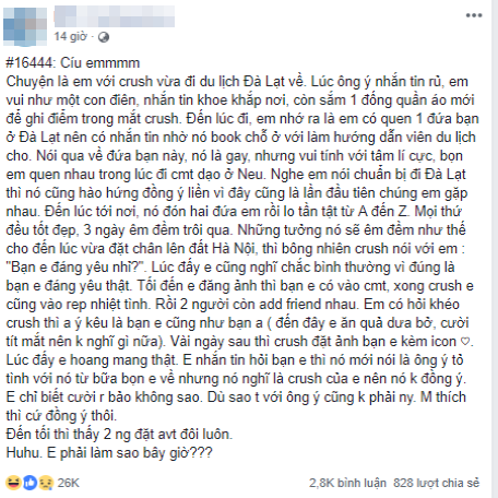 Crush và bạn thân thành đôi, cô gái chỉ còn biết than trời: "Trai đẹp đã ít sao còn yêu nhau" ảnh 2