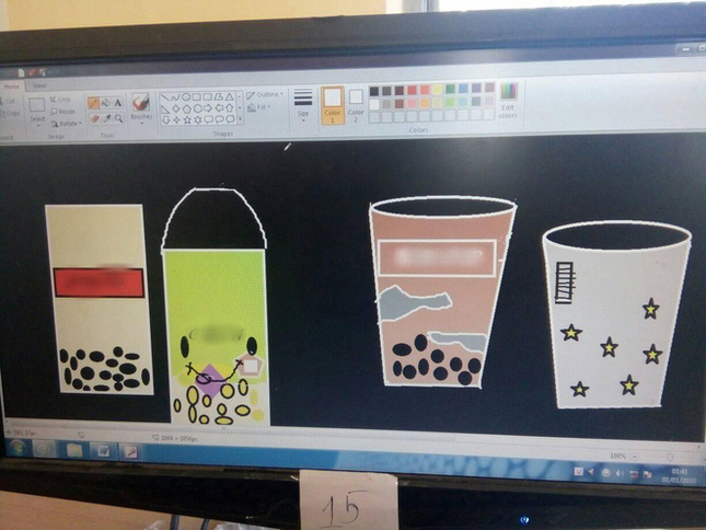 "Cá gỗ" thời 4.0: Nữ sinh vẽ 4 ly trà sữa bằng… Paint rồi ngắm cho đỡ thèm ảnh 2