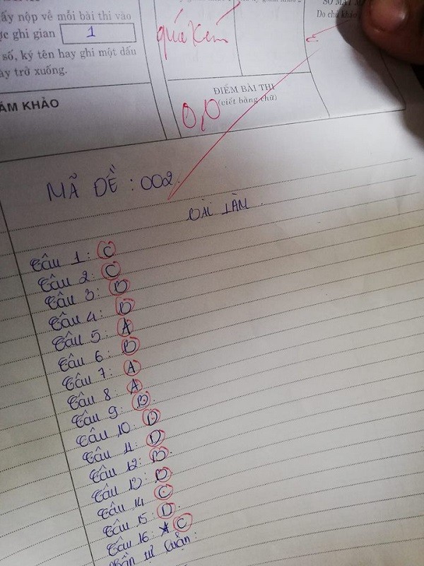 "Chiến binh" trắc nghiệm phòng thi: Có 20 câu thì khoanh sai... 19 câu ảnh 6
