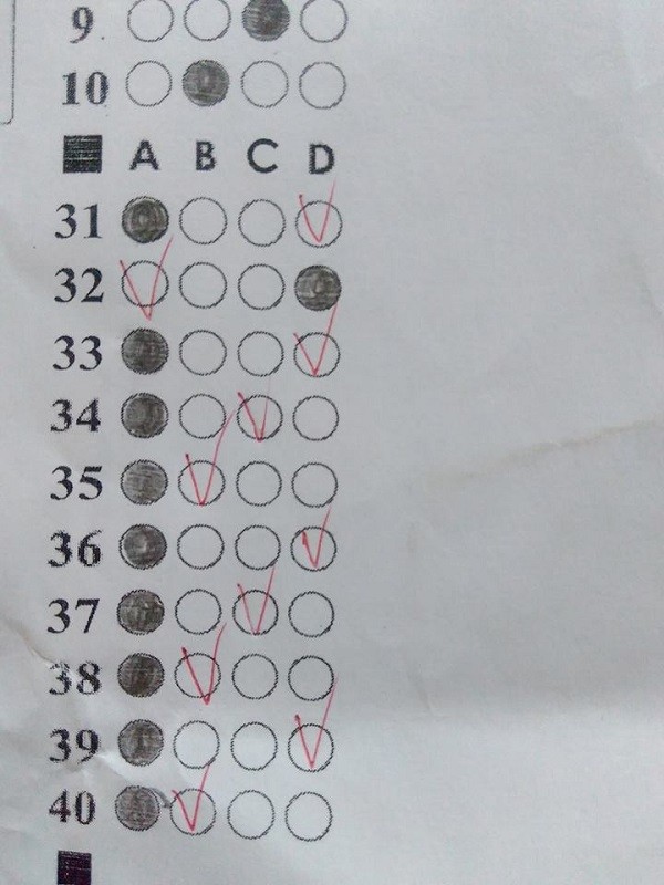 "Chiến binh" trắc nghiệm phòng thi: Có 20 câu thì khoanh sai... 19 câu ảnh 8