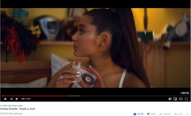 "Thank You, Next" giúp Ariana Grande vượt xa kỷ lục của BTS ảnh 1