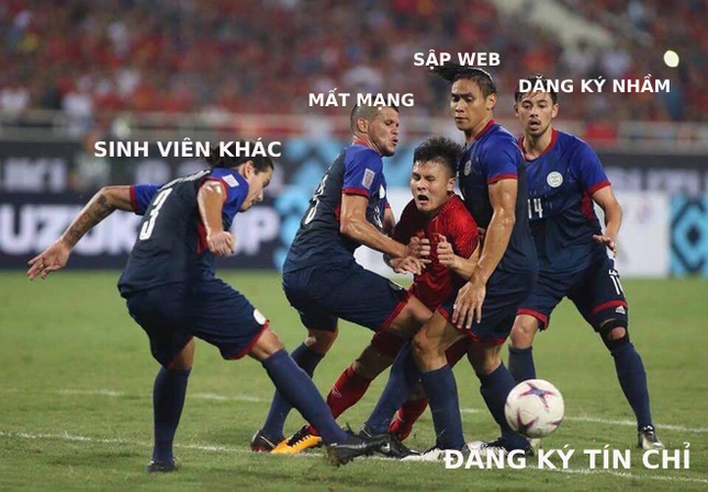 Dân mạng thích thú "mượn" ảnh Quang Hải bị Philippines "ép bốn" để chia sẻ nỗi khổ riêng ảnh 7