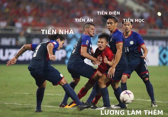 Dân mạng thích thú "mượn" ảnh Quang Hải bị Philippines "ép bốn" để chia sẻ nỗi khổ riêng ảnh 2