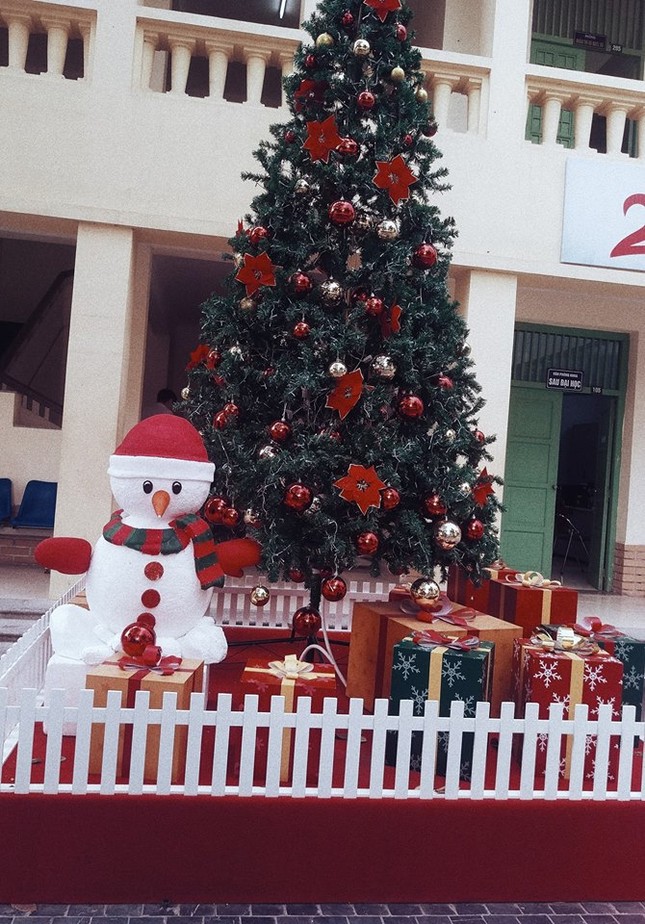 Loạt ảnh chứng minh Giáng sinh đã về đến ngõ: Xem trường Đại học nào có góc Noel đẹp nhất? ảnh 5