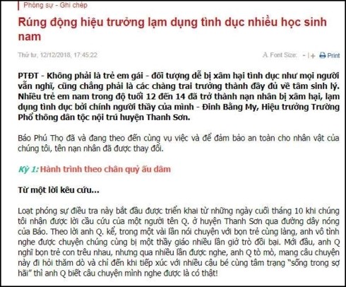 Phú Thọ: Hiệu trưởng phủ nhận lạm dục tình dục, dư luận rùng mình trước lời kể của các nam sinh ảnh 1