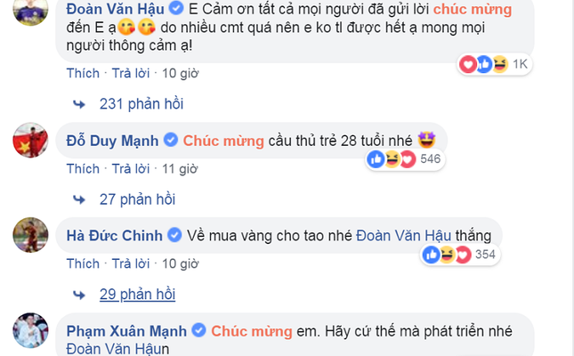 Văn Hậu đăng status sau khi nhận giải, Duy Mạnh và đồng đội thi nhau "troll" nhiệt tình ảnh 3