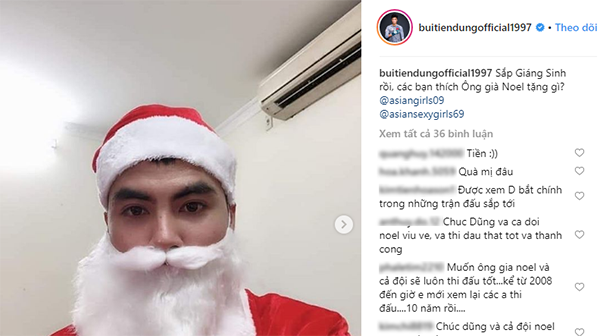 Các cầu thủ hóa thân thành ông già Noel: Đức Huy hiền bất ngờ, Duy Mạnh đẹp trai ngời ngời ảnh 5