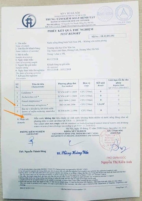 Ngàn học sinh tiểu học Hà Nội phải uống nước nhiễm khuẩn mủ xanh ở trường ảnh 2