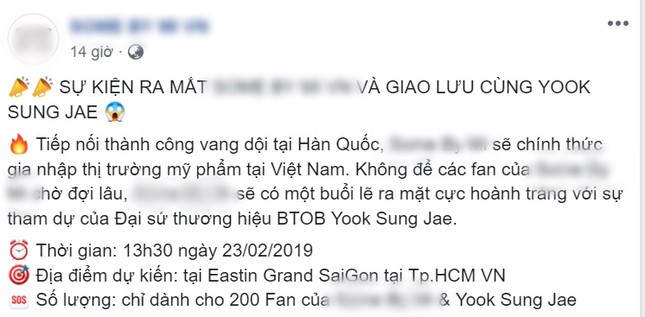 "Nam thần học đường" Yook Sungjae (BTOB) sẽ đến Việt Nam vào tháng 2 ảnh 1