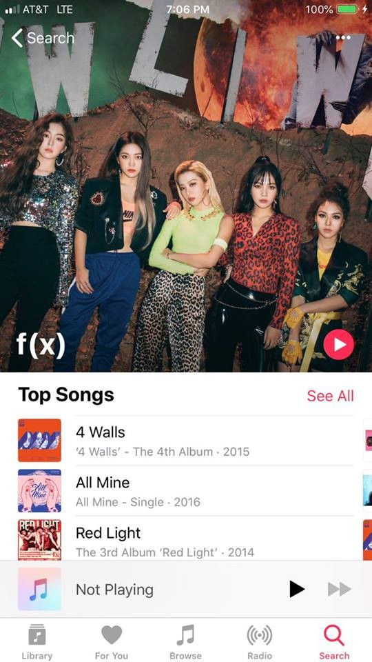 Không thể tin được, Apple Music lấy nhầm hình Red Velvet làm ảnh đại diện cho f(x) ảnh 1