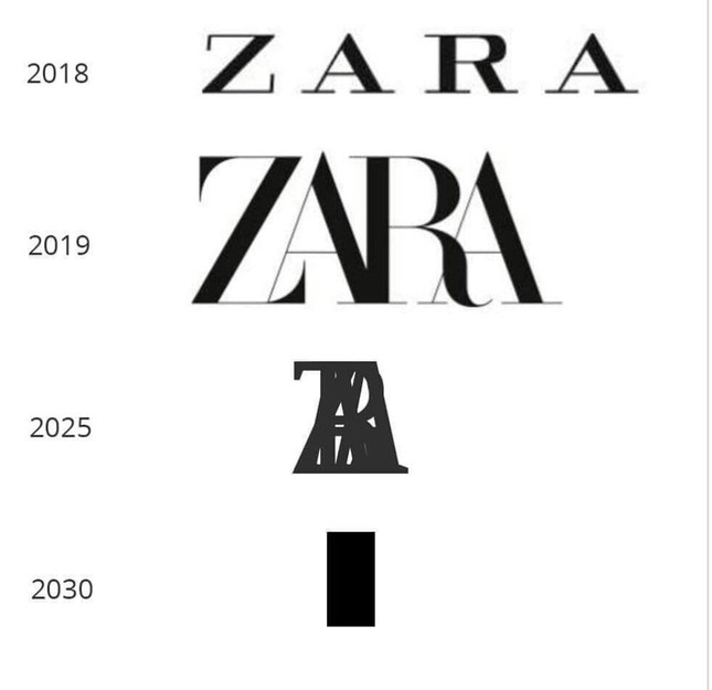ZARA vừa tung logo mới, cư dân mạng đã ào ạt chế logo cho năm... 2027! ảnh 2