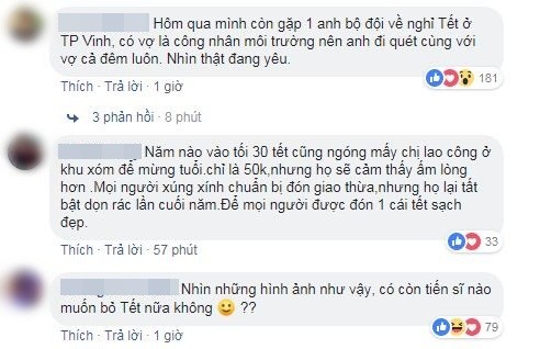Khoảnh khắc ấm lòng ngày 29 Tết: Hai cô lao công chụp ảnh bên hoa đào sau khi dọn sạch phố ảnh 3