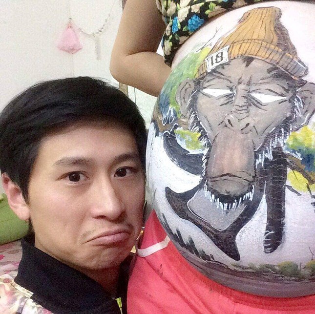 Khi chồng làm họa sĩ, bụng bầu của vợ trở thành những bức tranh vừa độc vừa xinh ảnh 4