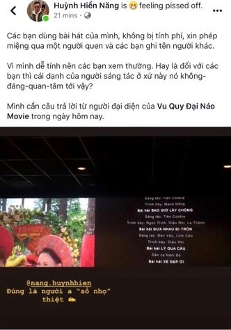 "Vu Quy Đại Náo" tiếp tục gặp "vận đen" khi bị tố sai lệch thông tin phần nhạc phim ảnh 4