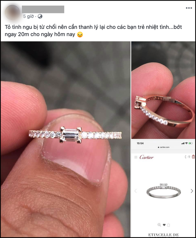 Được tặng nhẫn hơn 70 triệu nhưng tưởng hàng giả 500K, cô gái chia tay luôn bạn trai ảnh 5