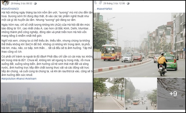 Cộng đồng mạng chia sẻ hashtag nhắc nhở bảo vệ Hà Nội khỏi ô nhiễm không khí ảnh 3