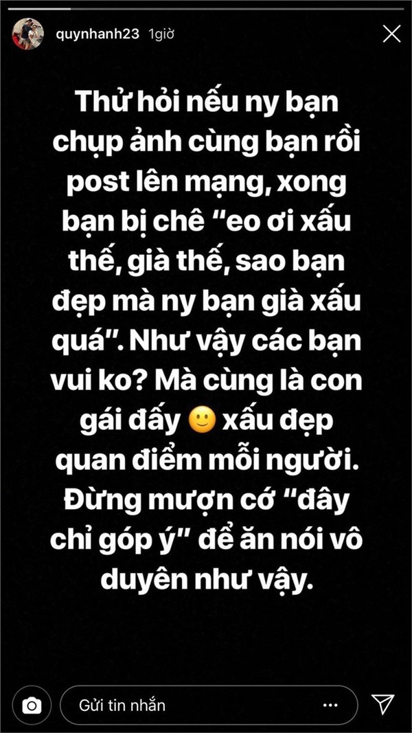 Chụp ảnh với bạn trai lại bị chê "vừa già vừa xấu", bạn gái Duy Mạnh đáp trả cực "gắt" ảnh 1