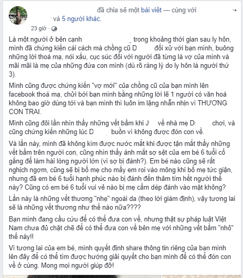 Dư luận phẫn nộ trước chuyện bố ruột bị tố "nhận quyền nuôi con nhưng lại bạo hành dã man"? ảnh 2