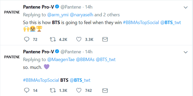 A.R.M.Y thích thú trước sự "lầy lội" giữa hai nhãn hàng dầu gội khi "vote" cho BTS tại "BBMAs 2019" ảnh 6