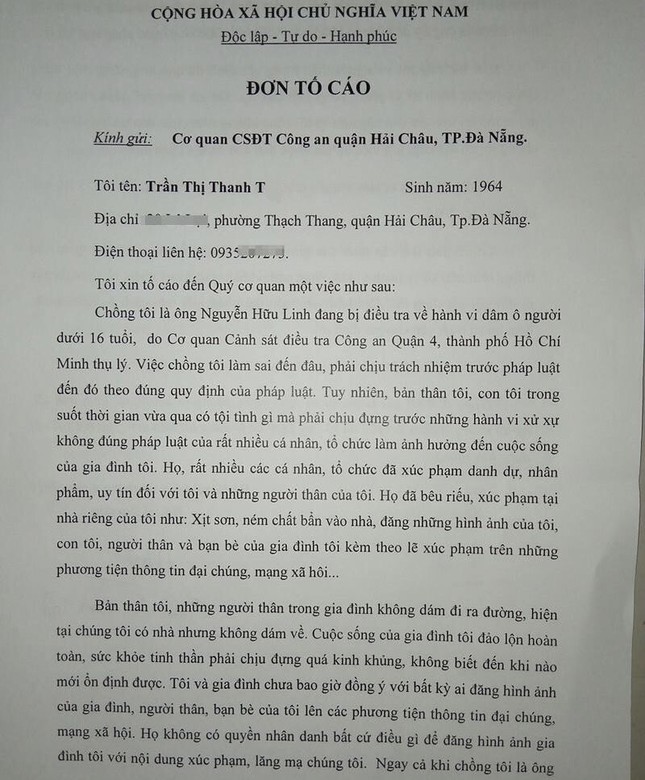 Chưa đầy 24h gửi đơn tố cáo, vợ ông Hữu Linh bất ngờ xin rút đơn và đề nghị điều này! ảnh 1