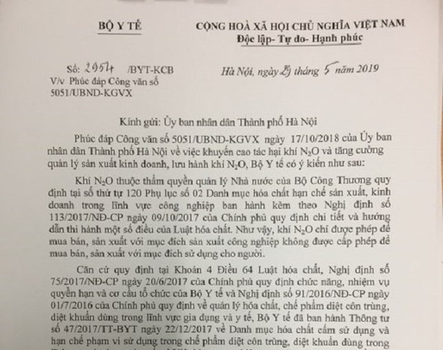Hà Nội sẽ cấm sử dụng bóng cười vào mục đích vui chơi giải trí ảnh 1
