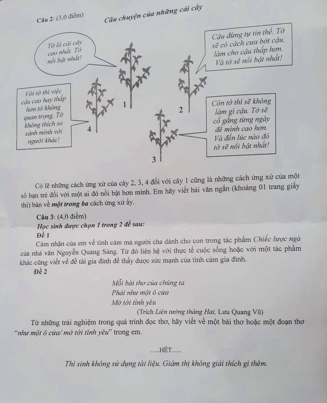 Thi vào lớp 10 TP HCM: Thí sinh hào hứng với đề thi Ngữ văn "lạ" và "chất" ảnh 2