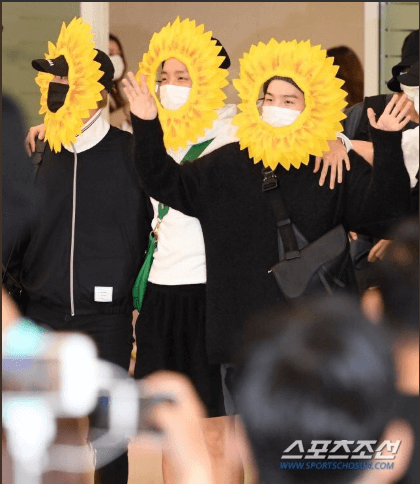 Jin, j-hope, Suga (BTS) "hô biến" thành 3 "bông hoa hướng dương di động" khiến ai nấy trầm trồ ảnh 2