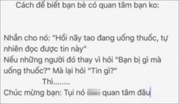 Đừng dại thử "đo độ quan tâm của bạn thân dành cho bạn", chỉ tự "xát muối" vào tim thôi! ảnh 1