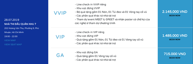 "Sky Tour 2019" của Sơn Tùng M-TP công bố giá vé chính thức tại 3 điểm dừng chân đầu tiên ảnh 1