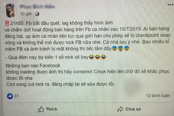 Thông tin cấm bán hàng online trên Facebook cá nhân là giả mạo ảnh 2