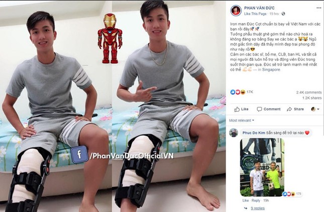 Phan Văn Đức: "Phẫu thuật hóa ra không đáng sợ bằng say xe" ảnh 1