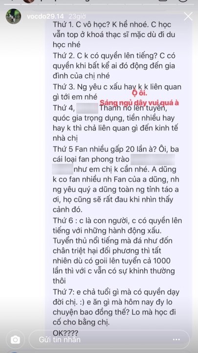 Hot nhất hôm nay: Bạn gái hậu vệ CLB Hà Nội xúc phạm Văn Thanh, đáp trả cực gắt anti-fan ảnh 4