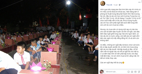 Phòng GD&ĐT Tứ Kỳ nói gì về việc cho học sinh “canh” mộ anh hùng liệt sỹ vào buổi tối? ảnh 1
