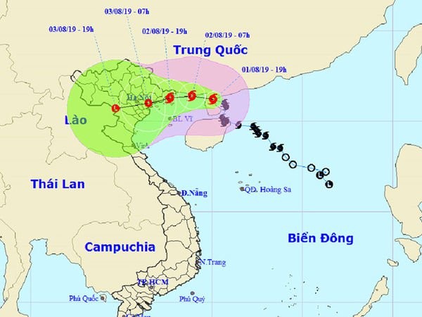 Bão số 3 tiến vào vịnh Bắc Bộ, miền Bắc mưa lớn từ nay đến ngày 4/8 ảnh 1