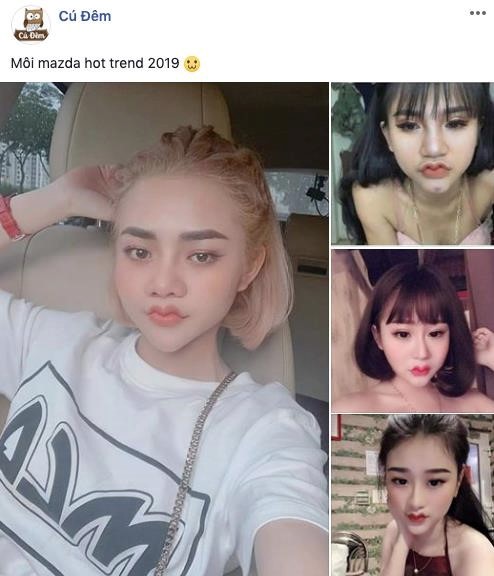 "Đôi môi mazda" - hot trend "đi đâu cũng gặp" trên mạng ảnh 1