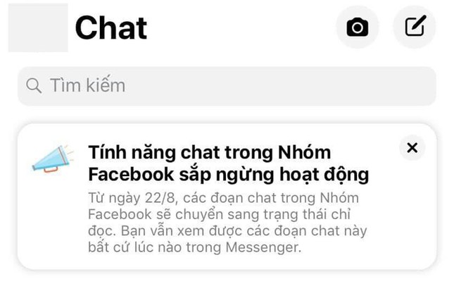 Facebook thông báo bỏ tính năng chat nhóm? ảnh 1