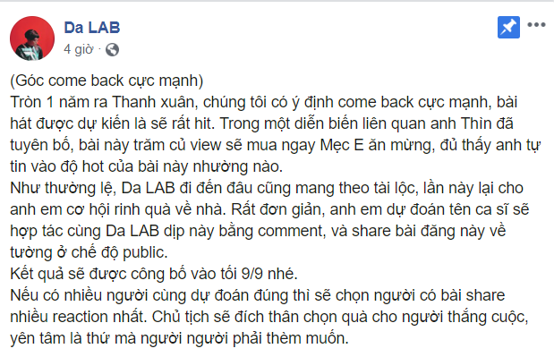 Nhóm Da LAB "nhá hàng" màn kết hợp cùng một nữ ca sĩ giấu mặt khiến fan tò mò đồn đoán ảnh 1