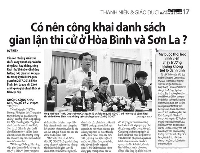 Gian lận thi cử 2018: Vì sao Bộ GD-ĐT thu hồi thông báo xem xét kỷ luật 13 cán bộ? ảnh 1