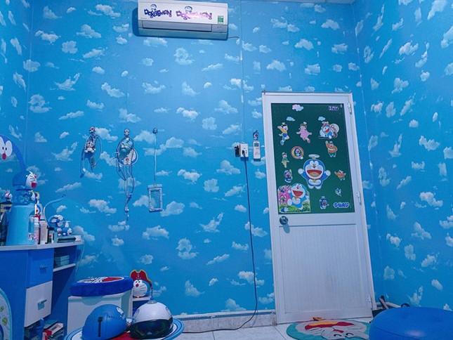 Cô gái 27 tuổi thiết kế phòng ngủ ngập tràn hình Doraemon ảnh 4
