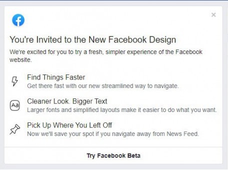 Facebook mời dùng thử giao diện web mới, có chế độ ban đêm huyền bí ảnh 1