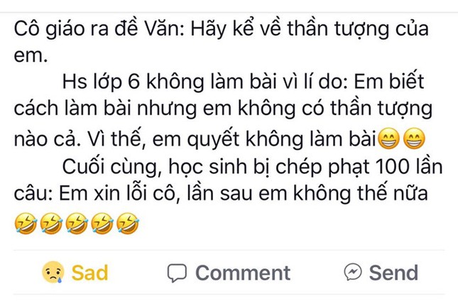 Học sinh bị chép phạt vì từ chối viết bài văn tả thần tượng ảnh 1