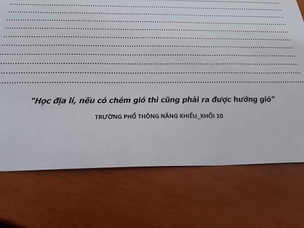 Biết trước teen sẽ "chém gió" trong bài kiểm tra, thầy giáo Địa lý viết lời nhắn cực "bá đạo" ảnh 1
